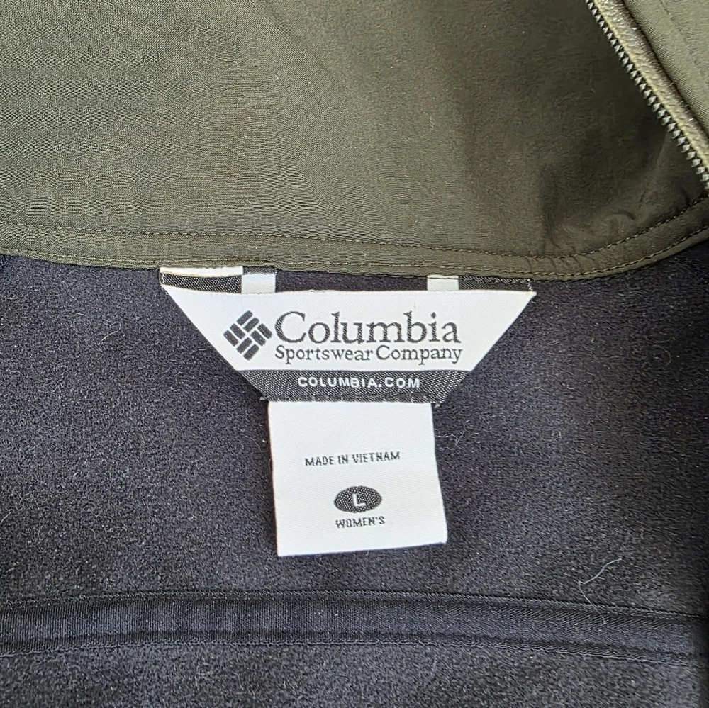 Womans Columbia olive green size large Belle de tour trench coat jacket omnishei - Picture 4 of 6